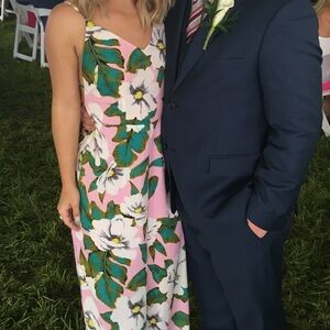 Floral pink jumpsuit